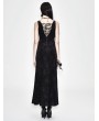Eva Lady Black and Purple Sexy Gothic Lace Maxi Formal Dress