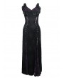 Eva Lady Black and Purple Sexy Gothic Lace Maxi Formal Dress