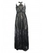 Eva Lady Black Romantic Sexy Gothic Lace Long Sheer Dress