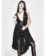 Eva Lady Black Romantic Sexy Gothic Lace Dress Top for Women