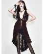 Eva Lady Red Romantic Sexy Gothic Lace Dress Top for Women