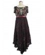 Eva Lady Red Romantic Sexy Gothic Lace Dress Top for Women
