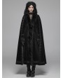 Punk Rave Black Gothic Vintage Morticia Addams Winter Warm Long Coat for Women