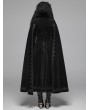 Punk Rave Black Gothic Vintage Morticia Addams Winter Warm Long Coat for Women