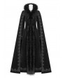 Punk Rave Black Gothic Vintage Morticia Addams Winter Warm Long Coat for Women