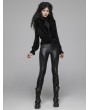 Punk Rave Black Vintage Gothic Velvet Long Sleeve Blouse for Women