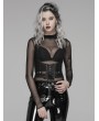 Punk Rave Black Gothic Punk PU Harness for Women