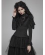 Punk Rave Black Vintage Gothic Lace Long Sleeve Shirt for Women