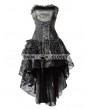 Pentagramme Black Corset High-Low Layer Skirt Gothic Party Dress