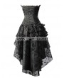 Pentagramme Black Corset High-Low Layer Skirt Gothic Party Dress