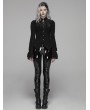 Punk Rave Black Vintage Gothic Velvet Long Sleeve Shirt for Women