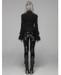 Punk Rave Black Vintage Gothic Velvet Long Sleeve Shirt for Women