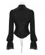 Punk Rave Black Vintage Gothic Velvet Long Sleeve Shirt for Women