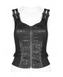 Punk Rave Black Gothic Steampunk Jacquard Corset Top for Women