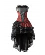 Pentagramme Wine Red Corset High-Low Layer Skirt Gothic Party Dress