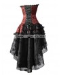 Pentagramme Wine Red Corset High-Low Layer Skirt Gothic Party Dress