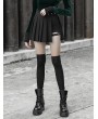 Punk Rave Black Street Fashion Gothic Punk Pleated Plaid Mini Skirt