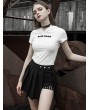 Punk Rave Black Street Fashion Gothic Punk Pleated Plaid Mini Skirt