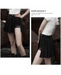 Punk Rave Black Street Fashion Gothic Punk Pleated Plaid Mini Skirt