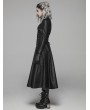 Punk Rave Black Gothic Dark Punk Long Coat for Women