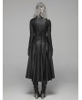 Punk Rave Black Gothic Dark Punk Long Coat for Women