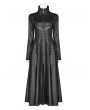 Punk Rave Black Gothic Dark Punk Long Coat for Women