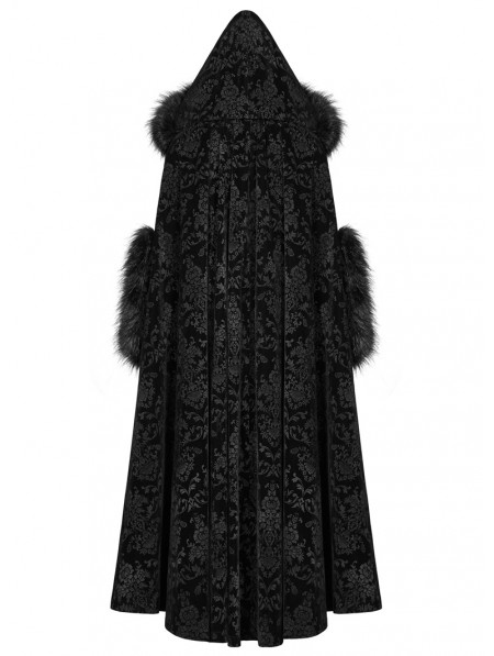 Punk Rave Black Gothic Gorgeous Winter Warm Cloak for Women ...