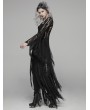 Punk Rave Black Gothic Punk Long Asymmetric Lace Dress