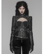 Punk Rave Black Gothic Steampunk Rivet Short Jacket for Women