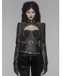 Punk Rave Coffee Gothic Steampunk Rivet Short Jacket for Women