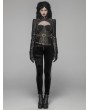 Punk Rave Coffee Gothic Steampunk Rivet Short Jacket for Women