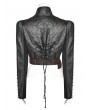 Punk Rave Coffee Gothic Steampunk Rivet Short Jacket for Women