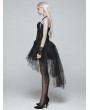 Punk Rave Black Gothic Tulle High-Low Skirt 