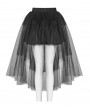 Punk Rave Black Gothic Tulle High-Low Skirt 