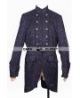 Pentagramme Black Pattern Gothic Trench Coat for Men