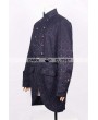 Pentagramme Black Pattern Gothic Trench Coat for Men