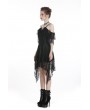 Dark in Love Black Elegant Gothic Lace Off-the-Shoulder Short Dress