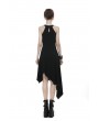 Dark in Love Black Gothic Punk Harness Style Asymmetrical Dress