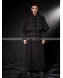 Pentagramme Black Gothic Detachable Shawl Mens Winter Cape Coat