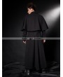 Pentagramme Black Gothic Detachable Shawl Mens Winter Cape Coat