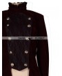 Pentagramme Wine Red Double Breasted Gothic Long Coat for Women