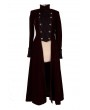 Pentagramme Wine Red Double Breasted Gothic Long Coat for Women