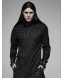 Punk Rave Black Vintage Gothic Dragon Satin Jacquard Shirt for Men