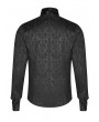 Punk Rave Black Vintage Gothic Dragon Satin Jacquard Shirt for Men