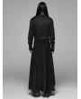 Punk Rave Black Retro Gothic Floral Long Overskirt for Men
