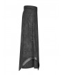 Punk Rave Black Retro Gothic Floral Long Overskirt for Men