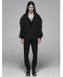 Punk Rave Black Vintage Gothic Low-Cut Loose Shirt for Men