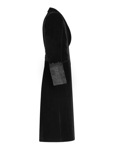 Punk Rave Black Retro Gothic Velvet Masquerade Ball Coat for Men -  DarkinCloset.com