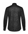 Punk Rave Black Retro Gothic Gentleman's Slim Shirt 