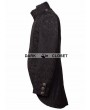 Pentagramme Black High Collar Printed Pattern Gothic Coat for Men